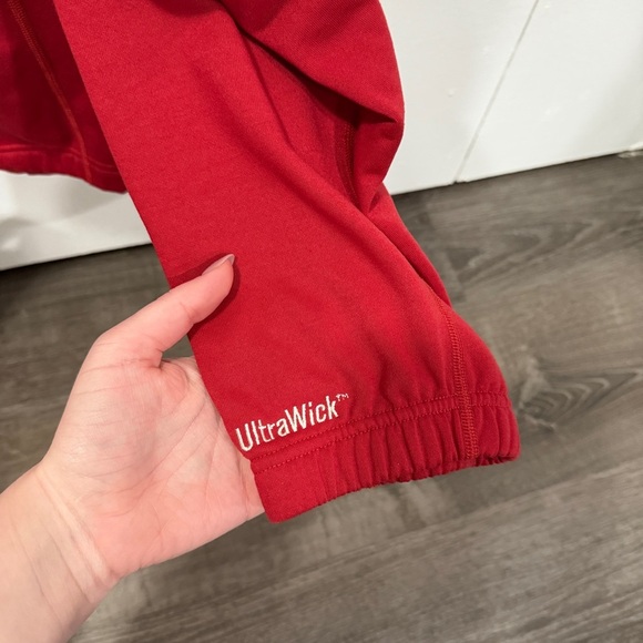 The North Face Red 1/4 Zip Ultrawick Embroidered Jacket - Picture 4 of 10